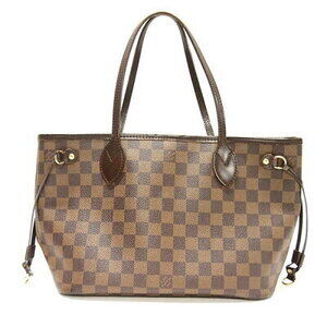 Louis Vuitton Neverfull Ebene Brown Cerise Red Shoulder Bag Tote B